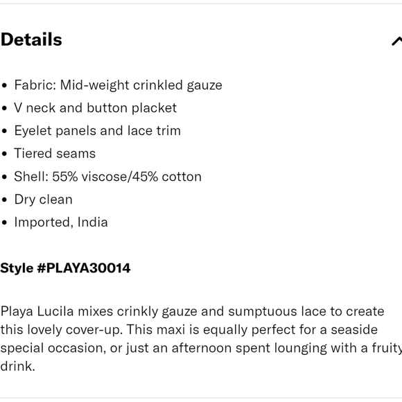 Playa Lucila Black Eyelet Maxi Sun Dress Medium Sundress - Picture 11 of 11